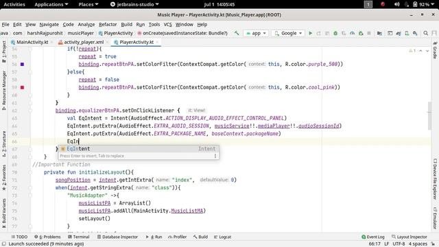 47.Equalizer Feature | Music Player Application | Android Development Kotlin in Hindi