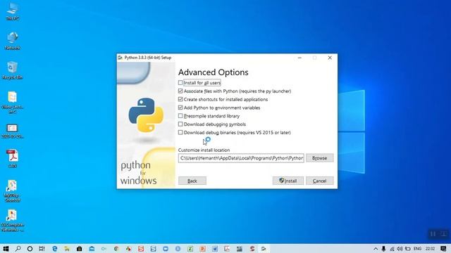 Python Installation on Windows 10 64 Bit  - Dr. N. K. Sakthivel