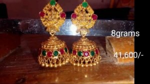 Gold wonder earrings designs with weight and price | latest top jhumkas #169