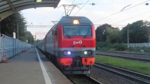Прибытие ЭП2К-218 с поездом№140М Брянск - Санкт Петербург на станцию Обнинское 14.08.2021 | EP2K-21