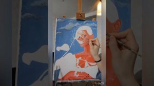 Как нарисовать портрет. Портрет девушки в технике темпера. Поэтапная проработка портрета.