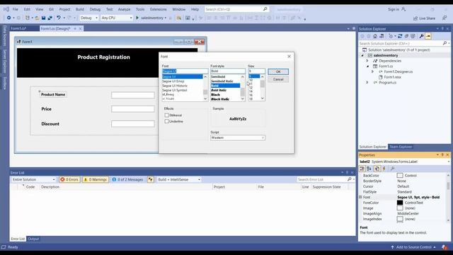 Sales inventory system using C#.NET and SQL Server step by step | C# Project for Beginners | C#