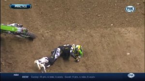 Martin Davalos Crash Practice Detroit Supercross 2014