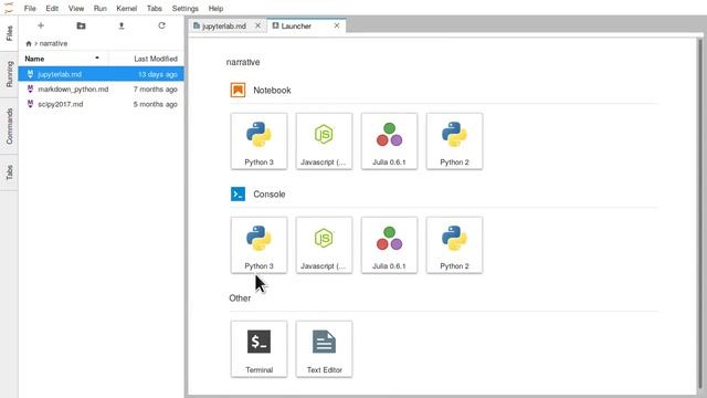 JupyterLab text file creation смотреть онлайн