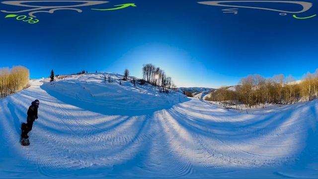 Сноубординг 360° VR Video - Панорамное видео VR - Горы