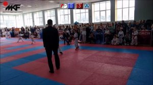 Соревнования по каратэ. КУМИТЭ. Дети 7 лет. Competitions in karate. KUMITE. Boys 7 years