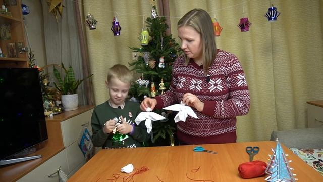 Ангелочек из платочка. Рождественский МК.