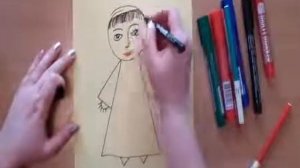 Как ребенку рисовать куклу в разных платьях