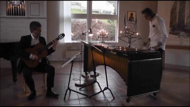 Astor Piazzolla - Tango No.II Daniel Berg marimba Christer Brodén guitar смотреть онлайн