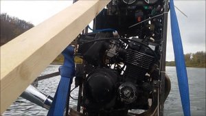 Самодельный Аэродвижитель , мотор кавасаки, винт казанский,  лодка казанка