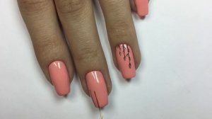 Легкий дизайн ногтей. Экспресс дизайн. Покрытие ногтей гель лак. Дизайн ногтей веточки