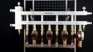 Котельная Гидрострелка: Насосный модуль отопления 120 кВт на 4 контура с насосами GRUNDFOS Alpha2