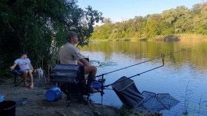 РЫБАЛКА НА РЕКЕ СЕВЕРСКИЙ ДОНЕЦ.  ЛОВЛЯ ЛЕЩА НА ФИДЕР.  СЕМЕЙНЫЙ ОТДЫХ. Часть 1