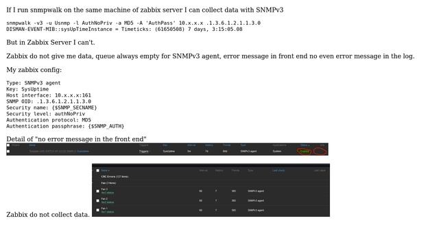 SNMPv3 do not work in zabbix смотреть онлайн