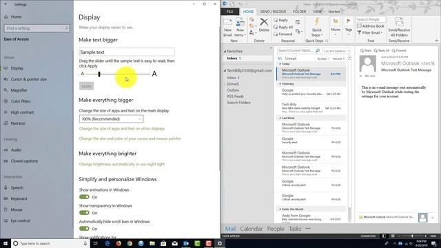 How To Change The Outlook Folder Font Size