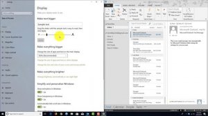 How to Change the outlook folder font size