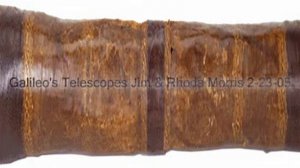 Galileo telescope variation of its cross section over length