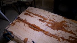 Лофт стол из слеба дуба как сделано.