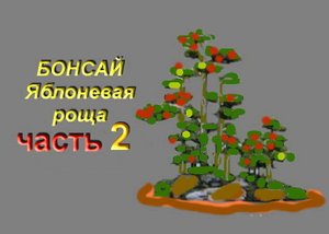 2.Бонсай Лес из яблонь часть 2Bonsai Grove from apple trees