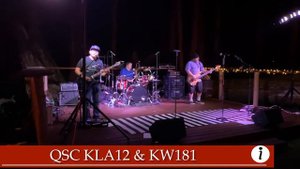 QSC KLA12 and KW181 in action using Midas MR18 digital mixer.
