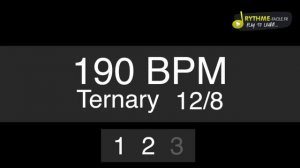 Metronome drum track ternaire 1 2 - 190BPM clic