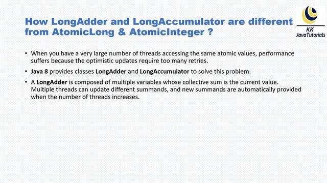 How LongAdder and LongAccumulator are different from AtomicLong & AtomicInteger ? смотреть онлайн