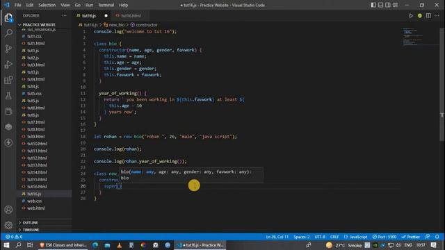 ES6 classes and Inheritance | #javascript #htmlcssjavascript #webdevelopment #tutorials #inhindi