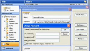 Пароли Outlook  Пароль на pst файл