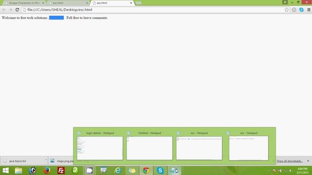 HTML Escape Characters in English - Tutorial 5