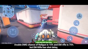EM Rifle 16 vs Railgun 16 with Guardian - Mech Arena - New Weapon