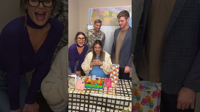 Soldier surprises pregnant wife for her birthday 🥹