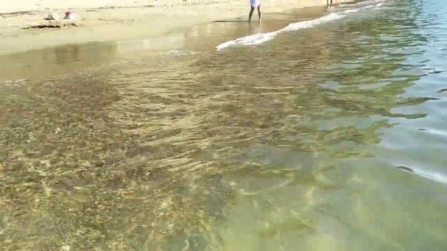 Море, Абхазия, песчаный пляж , октябрь 2022