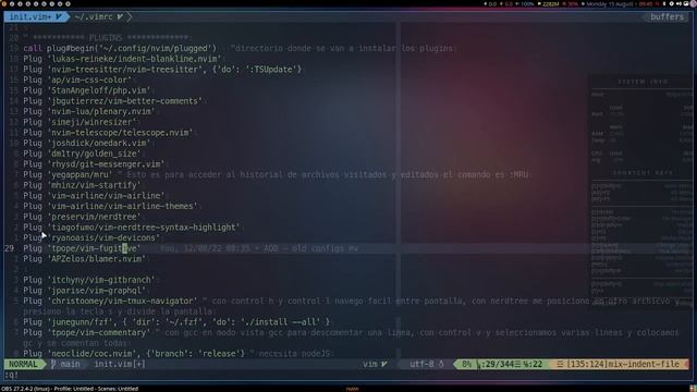 [Vim Fácil - Capitulo 07] Instalación de plugins y pasando a init.vim de neovim смотреть онлайн