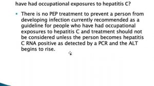 Post exposure prophylaxis for HBV, HCV, HIV and TB