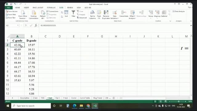 Testing of Hypothesis using MS-Excel смотреть онлайн