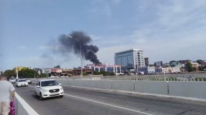 МЗЫМТА С БОЛЬШОГО МОСТА. ПОЖАР. АДЛЕР. АВГУСТ 2022.