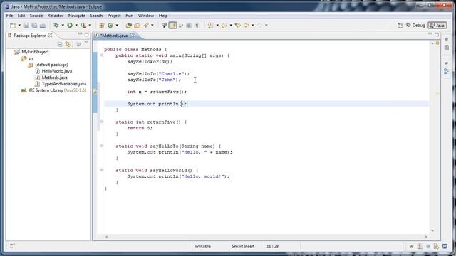 Java Programming: 4 - Methods смотреть онлайн