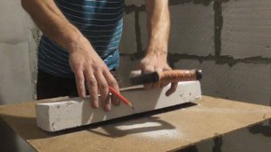 Как ровно отрезать газоблок?