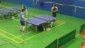 Lukas Mueller Wuerzburg vs Ramzan Ceylan  2 Fischbach Tischtennis Zweiermannschaftsturnier 20160206