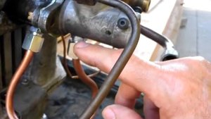 газ нагреватель на теплый пол из старой газовой колонки.