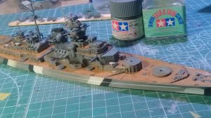 German Battleship "Bismarck" by Trumpeter 1:700 scale full build.