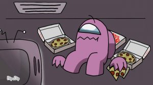 Eating pizza meme (Among us Animation)@Rodamrix