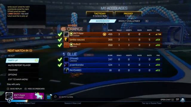 RX7-hoor's Live PS4 Rocket League смотреть онлайн