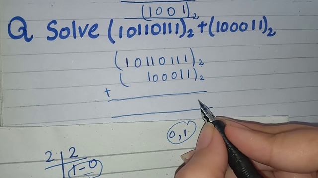 Addition of Binary System, Addition of Binary Number System in Urdu