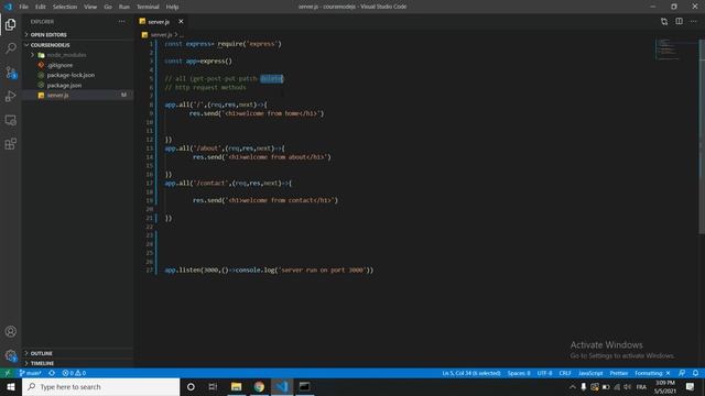 Course NodeJs In Arabic | 13 http module request method