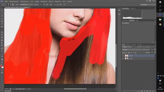 Как поменять цвет волос в фотошопе? смотреть онлайн