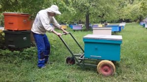 Пасечная тележка самодельная.