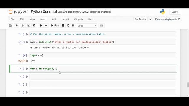 Python Program for Multiplication table - Python Tutorial