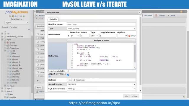 Difference Between Leave and Iterate in MySQL #79