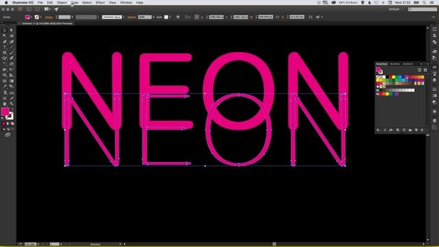 Learn How to Create a Neon Text Effect in Adobe Illustrator | Dansky смотреть онлайн